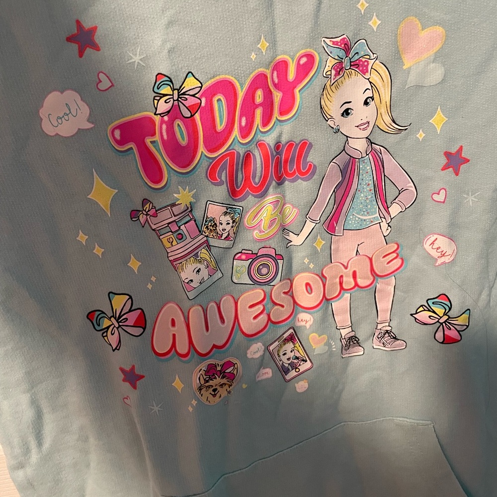 Jojo Siwa short sleeve hooded t-shirt, size XS